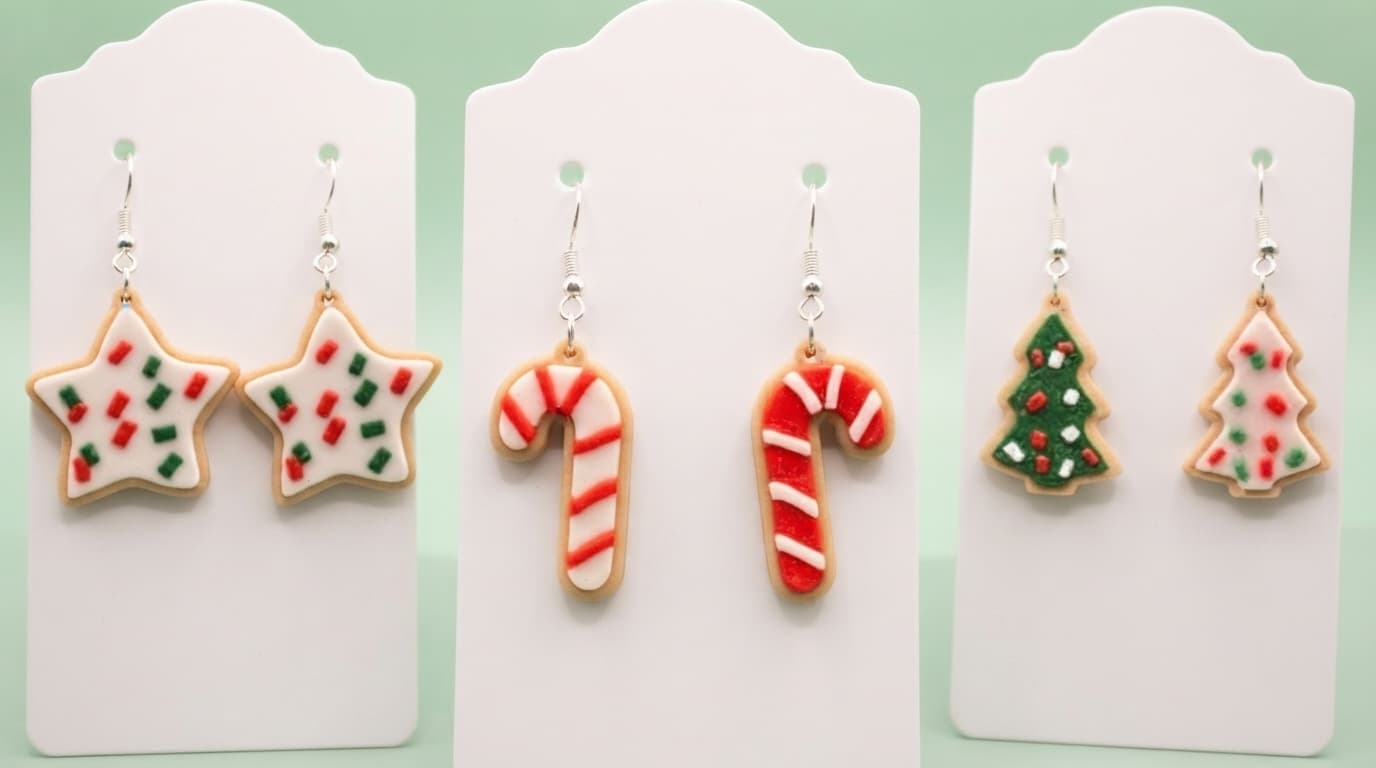 Zarcillos Galletas Navideñas