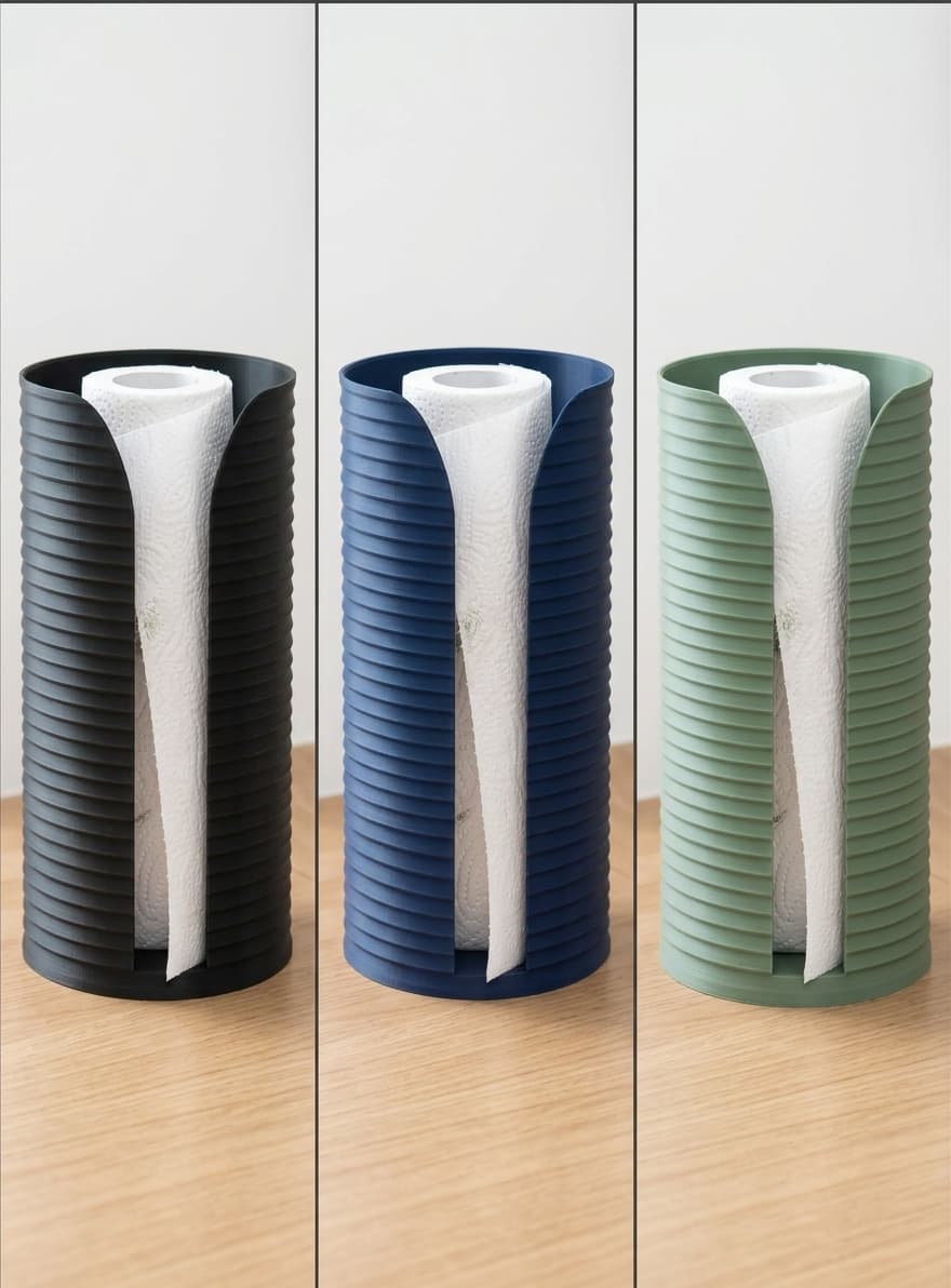 Portarrollos de Papel de Cocina Paramétrico con Base Giratoria