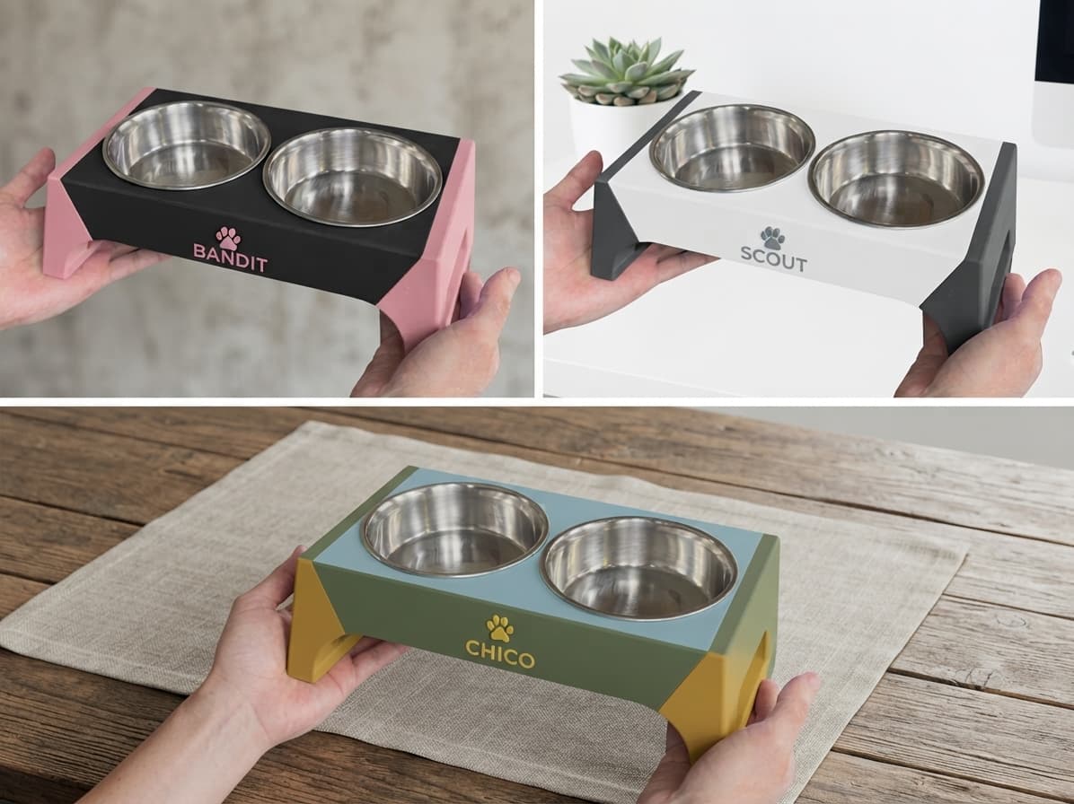 Base Plato Doble, para Mascota