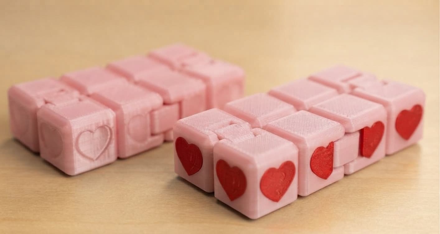 Cubo infinito de corazon - antiestres